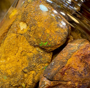 130.4g - Jar of Rough Australian Boulder Opal