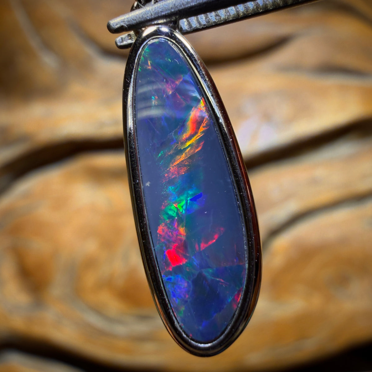 🔨 AUCTION 🔨 Sterling Silver - Queensland Boulder Opal Doublet Pendant