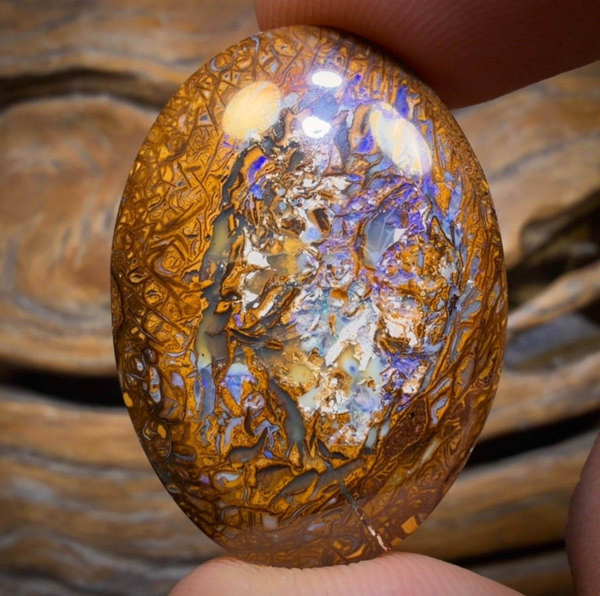 43.7cts - Tribal Australian Boulder Opal from Yowah