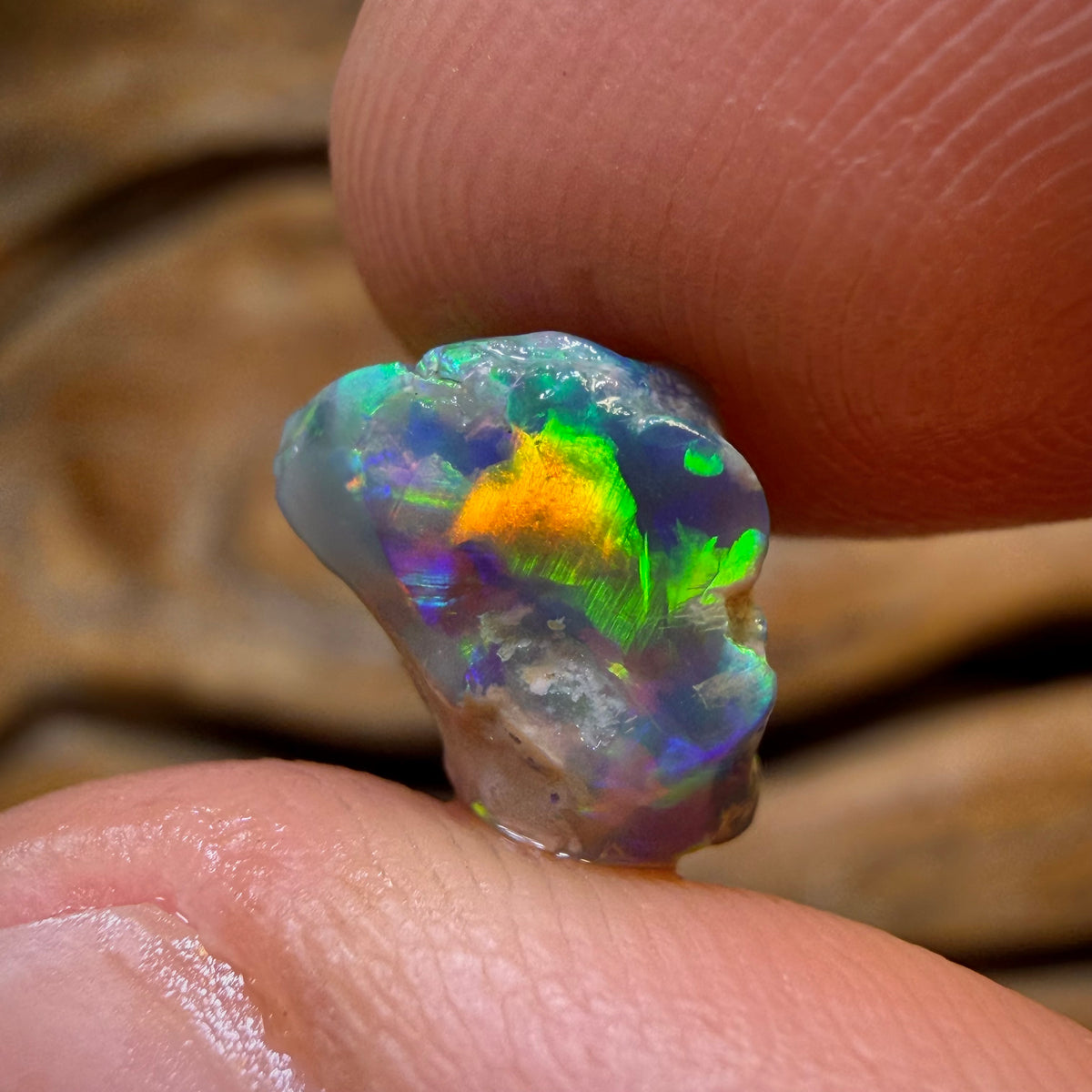HDW 5.1cts - Lightning Ridge Dark Crystal Opal Rough Piece