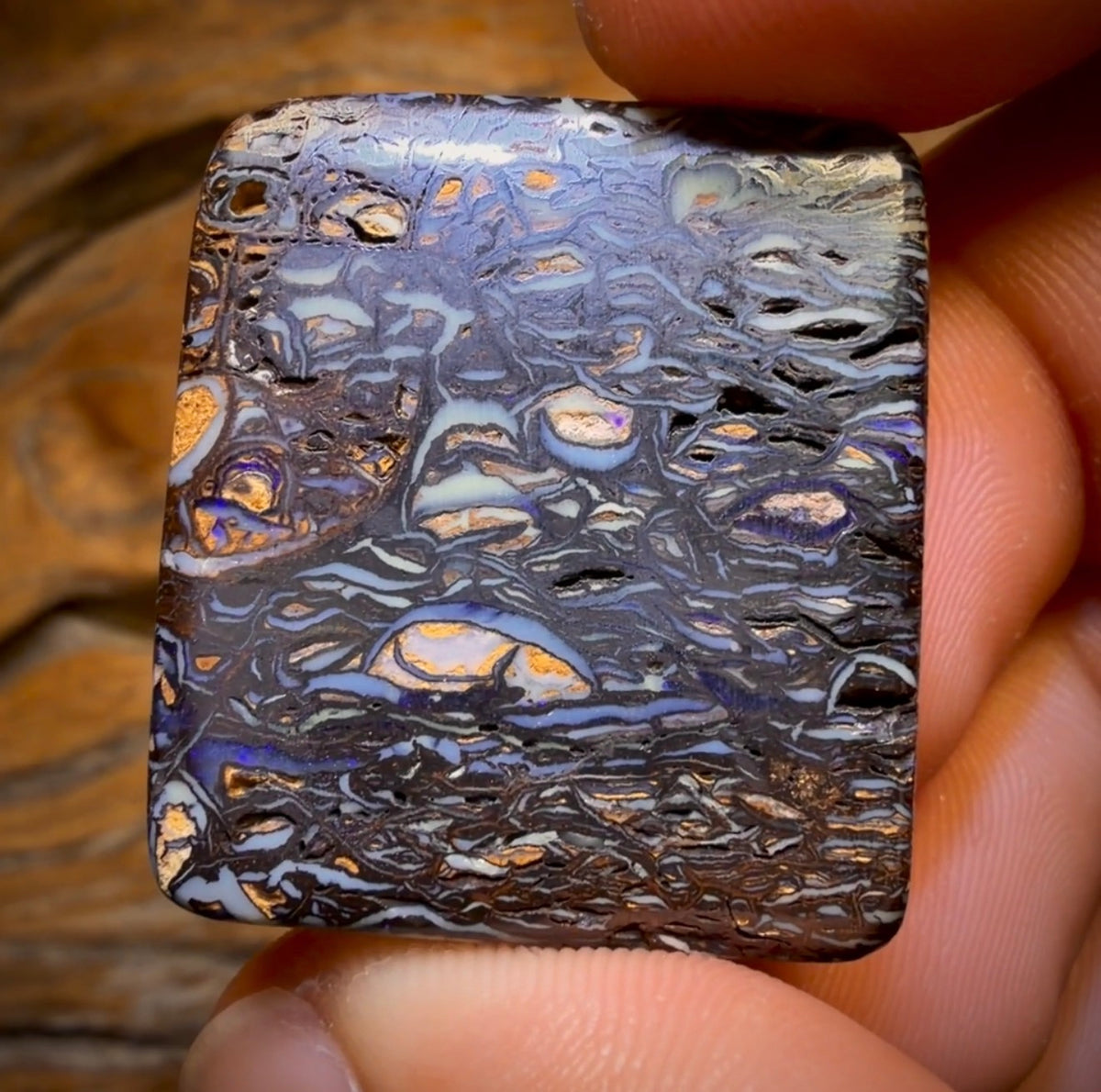 71.3cts - “Stormy Seas”Top Tribal Australian Boulder Opal from Koroit Picture Stone