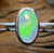 Sterling Silver - Green and Gold Solid Lightning Ridge Black Opal Ring - Opal Whisperers