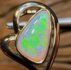 14k Gold - Solid South Australian Opal Pendant