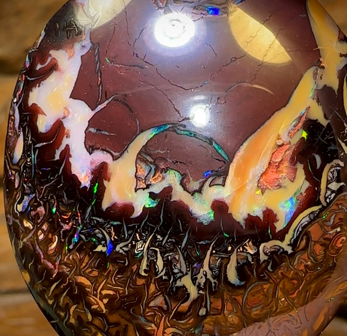 99.3cts - Top Tribal Queensland Boulder Opal. Double Sided!