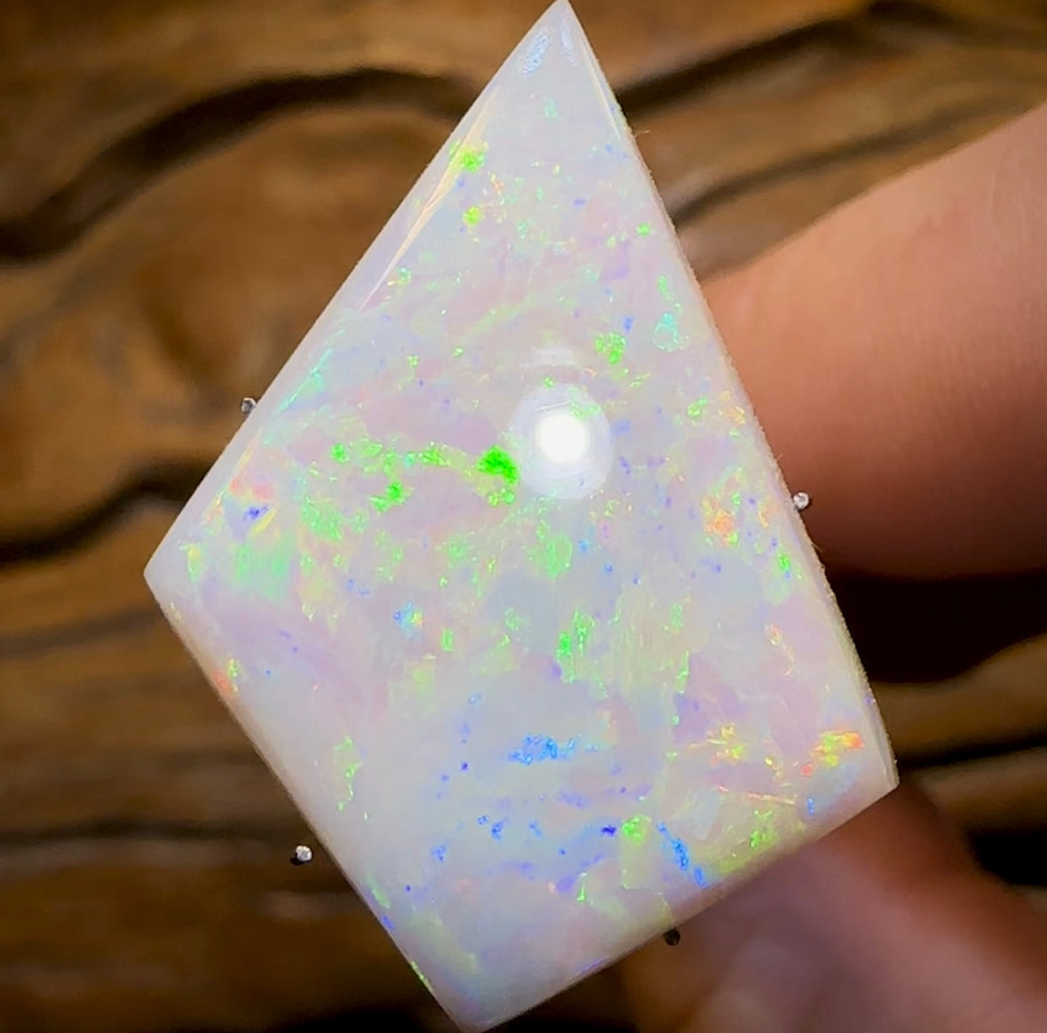 14.5cts - Old School Cut 35+ Yrs. GEM South Australian White Opal - Opal Whisperers