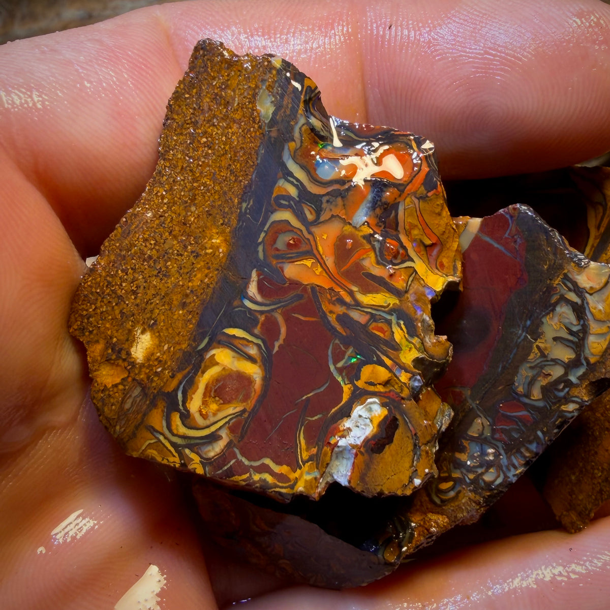 Art Card Bargain! 336cts - Art of Opal Style 3x Yowah Nut Tribal Opal Rough Parcel. Australian Boulder Opal