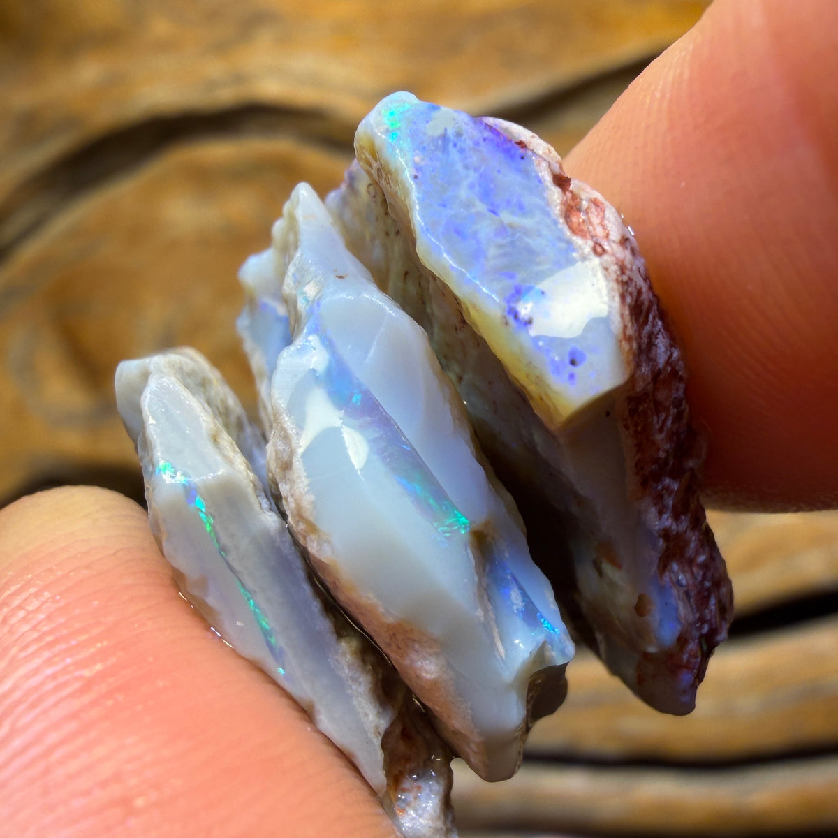 46.1cts - 3x Lightning Ridge Opal Rough Parcel