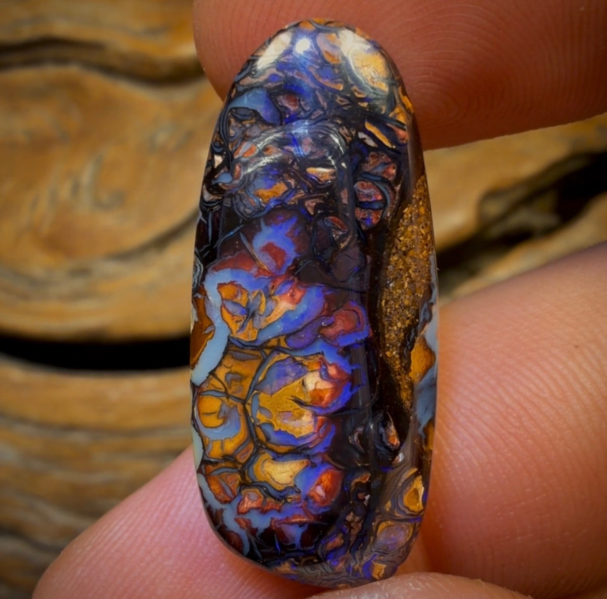 28.4cts - Tribal Yowah Nut Opal. Double Sided