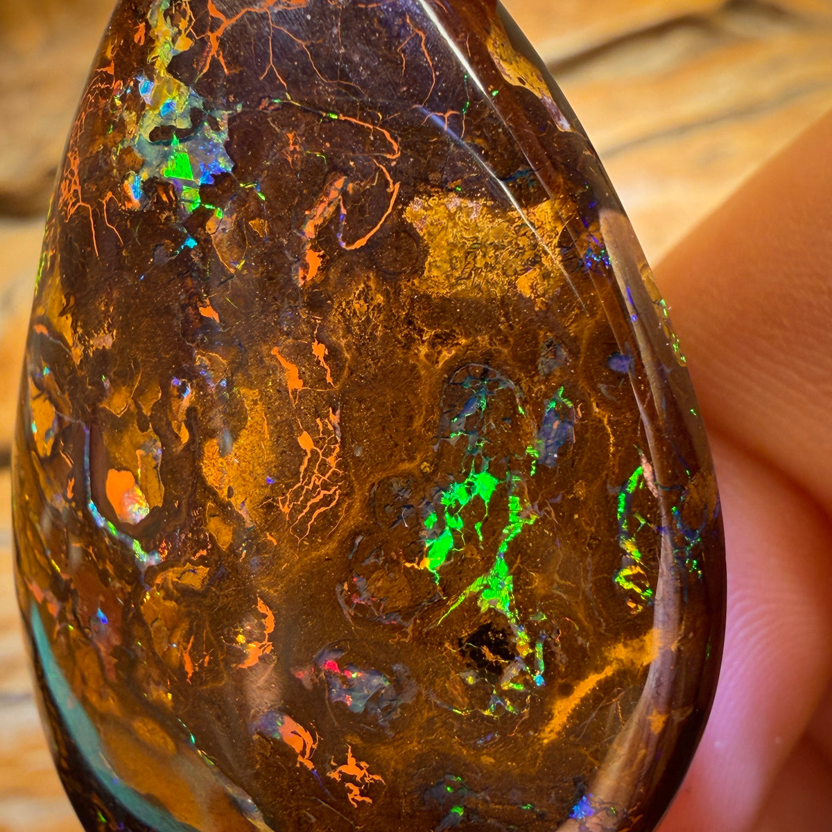 164.4cts - Massive Yowah Nut Tribal Opal. Electric Colours Australian Opal