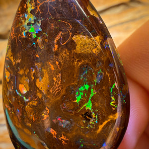 164.4cts - Massive Yowah Nut Tribal Opal. Electric Colours Australian Opal