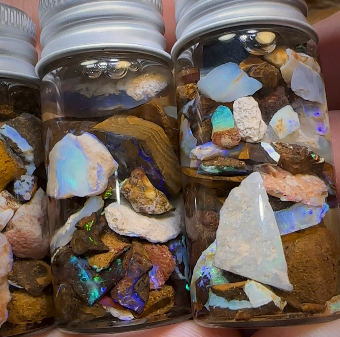 50cts Vials of Mixed Australian Opal Rough. BULK LISTING