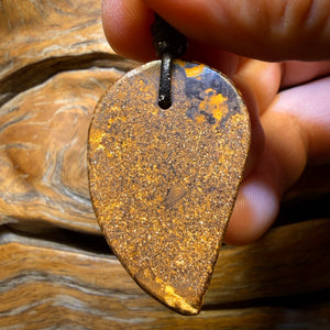 Wild card! 40 x 26mm - Drilled Tribal Queensland Boulder Opal Necklace