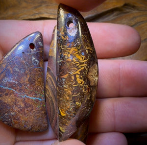 151.2cts - 3x Drilled Queensland Boulder Opals. Wholesale Parcel