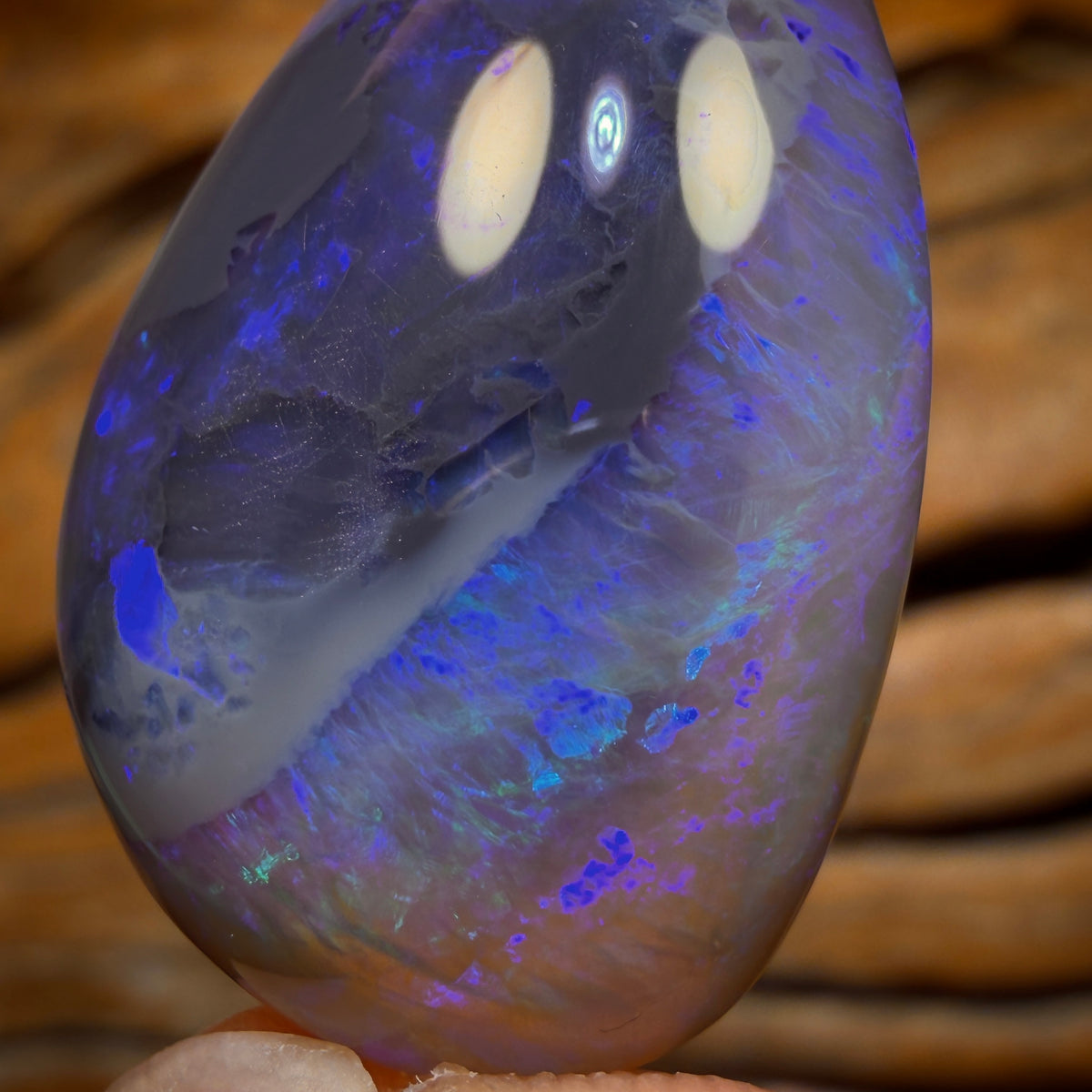 35.5cts - Lightning Ridge Semi Black Opal Specimen/Oversized Jewellery Piece Double Sided Picture Stone