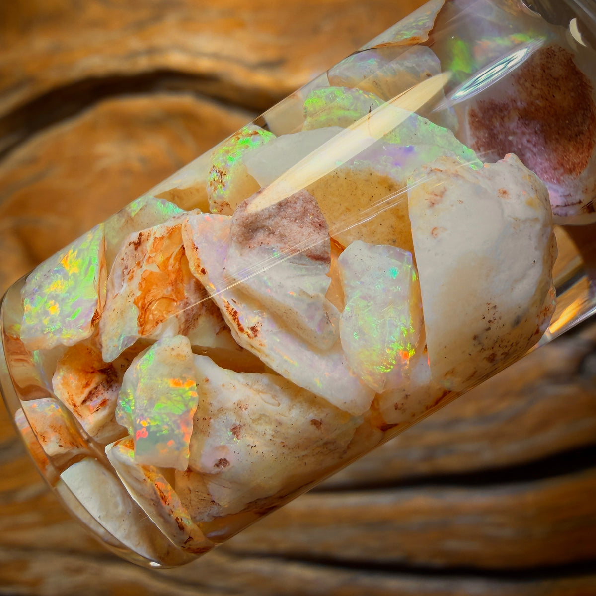 47cts - Vial of Shell Fossil Opal from South Australia