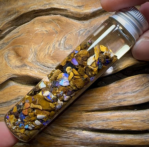 127.8cts - Vial of Australian Boulder Opal Rough