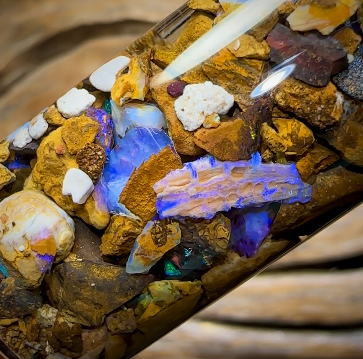 127.8cts - Vial of Australian Boulder Opal Rough