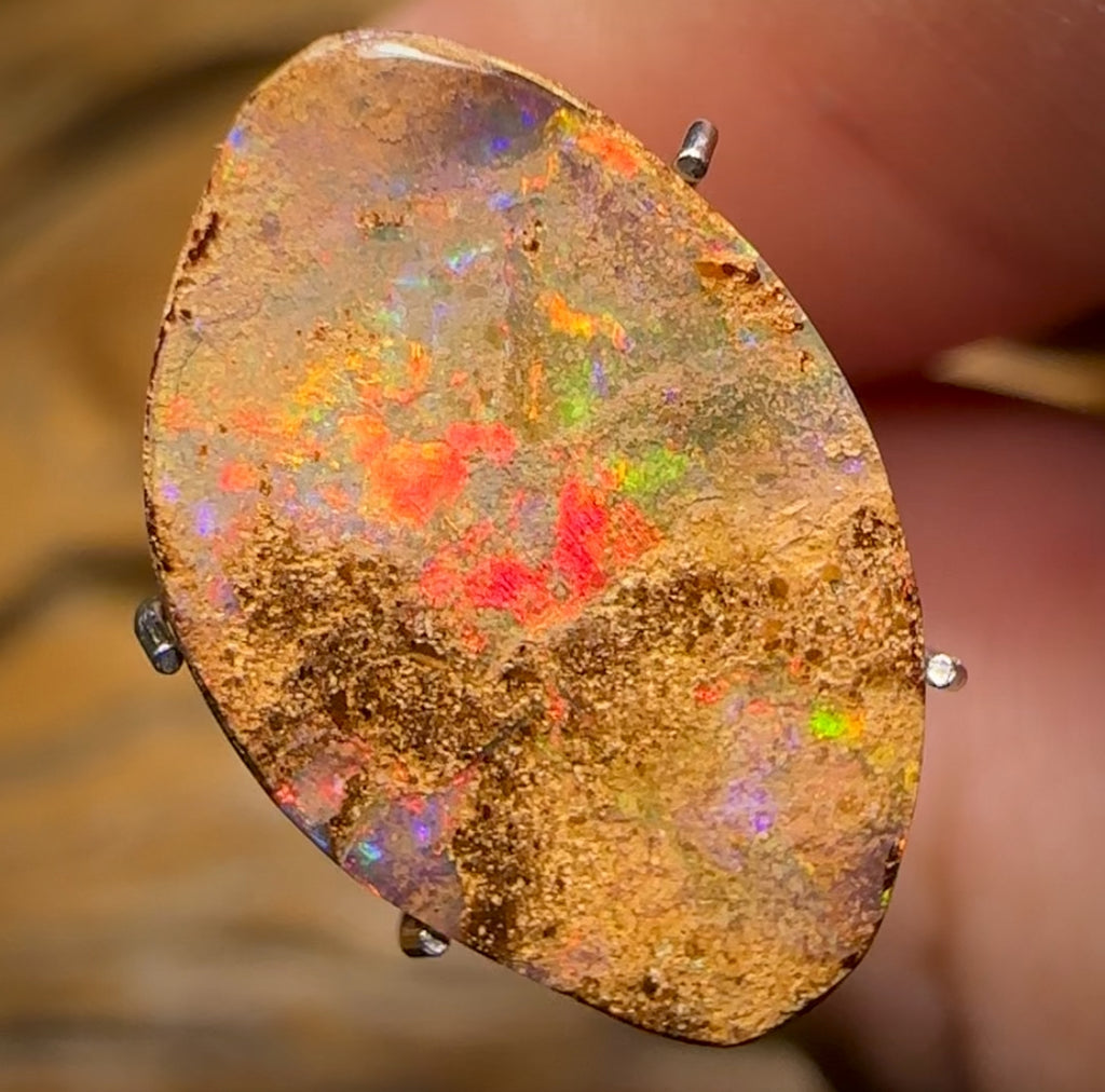 Opale Boulder Australienne Naturelle De Yowah, Queensland - 79 Carats, 15.80g - Pièce Rare Et Non Traitée
