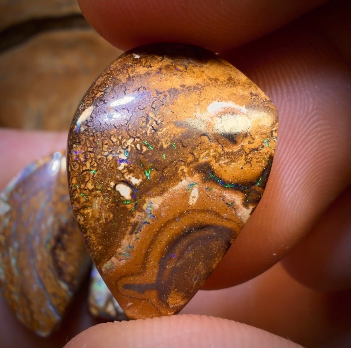 60.9cts - 3x Australian Tribal Boulder Opal’s. Wholesale Dealers Parcel