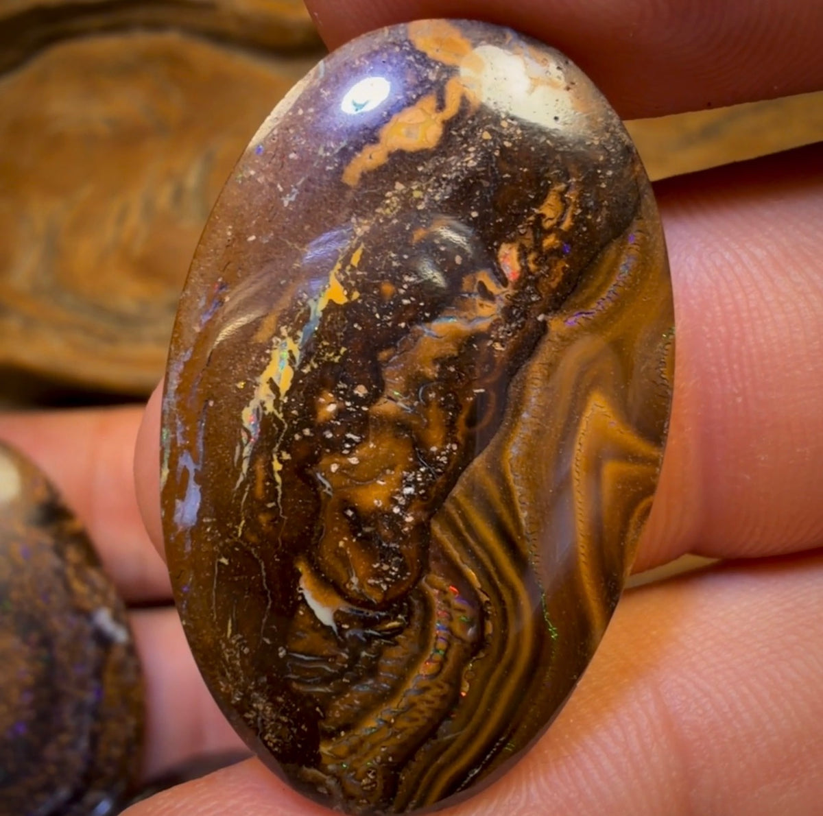 🔒 174.7cts - 5x Australian Tribal Boulder Opal’s. Wholesale Dealers Parcel