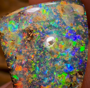 18.8cts - GEM Queensland Boulder Seam Opal. MULTICOLOURS! Banger
