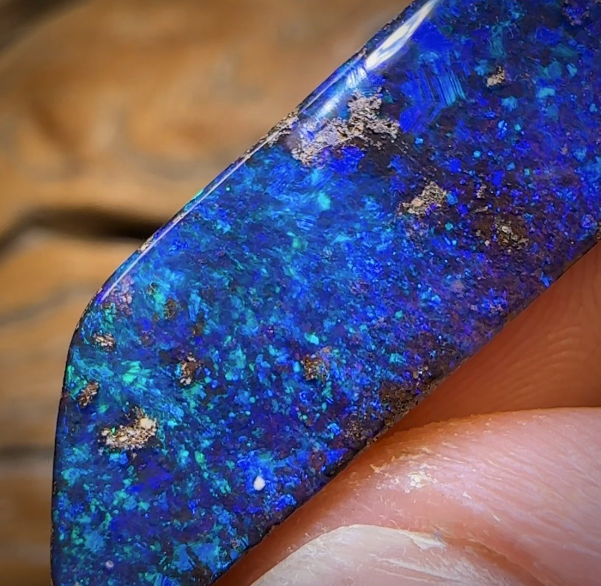20.2cts - Gem Queensland Boulder Seam Opal. Reef Pattern!