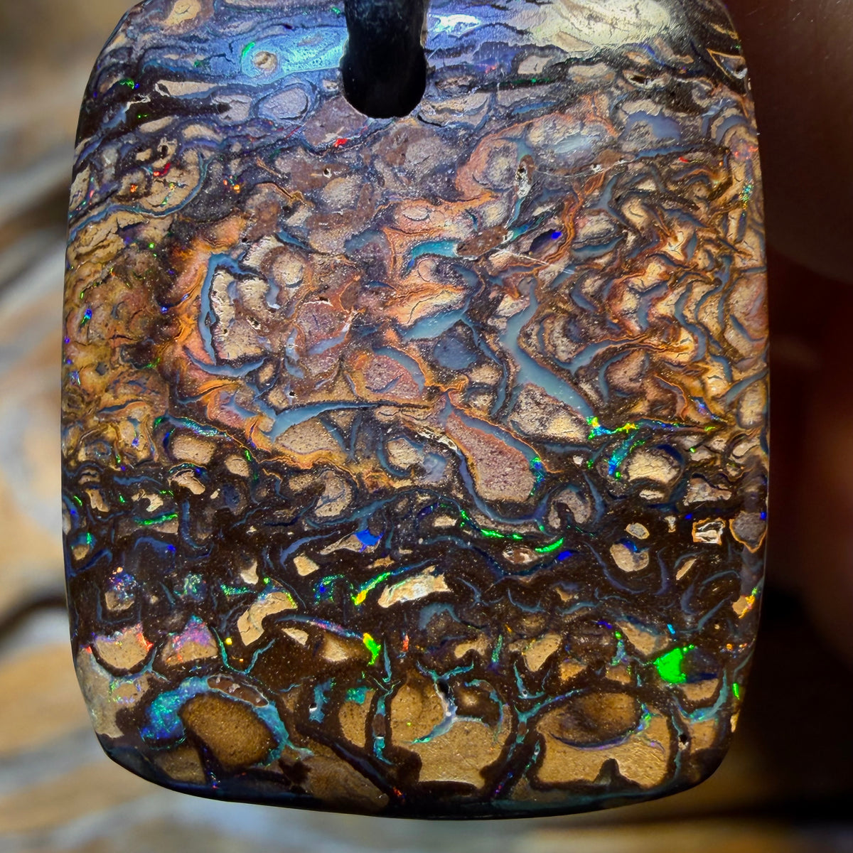 24 x 20mm - Drilled Tribal Queensland Boulder Opal Necklace