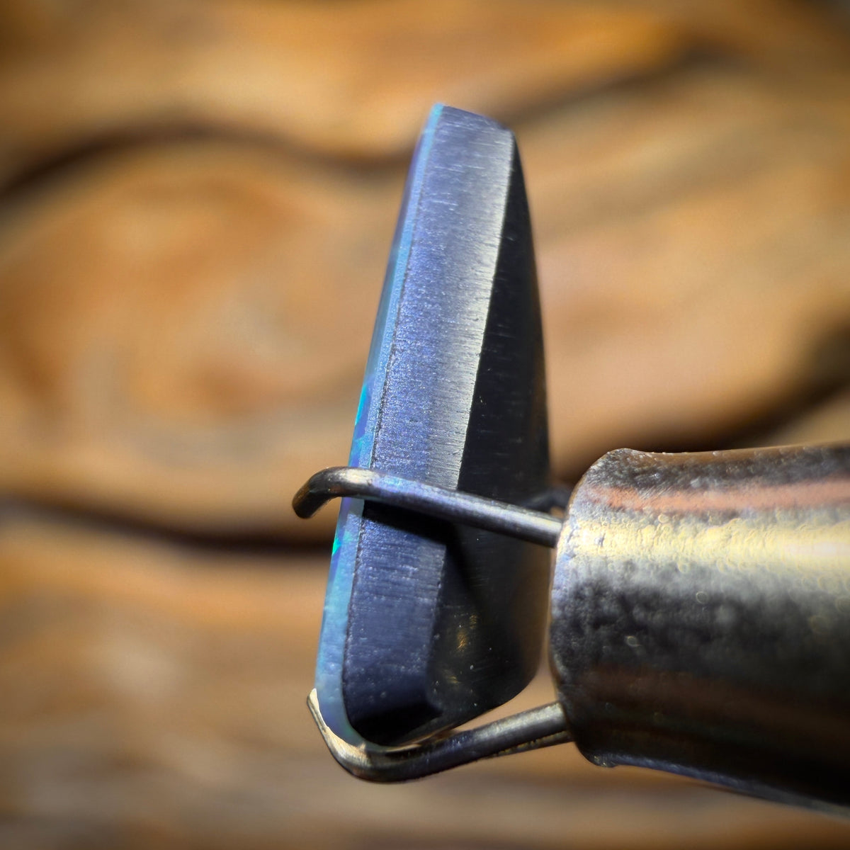 🔨 AUCTION 🔨 Reserve 💎 High Roller Banger Auction 💎 0.6cts - Lightning Ridge Opal Doublet Old School 30+ Yr wow Harlequin Type Pattern