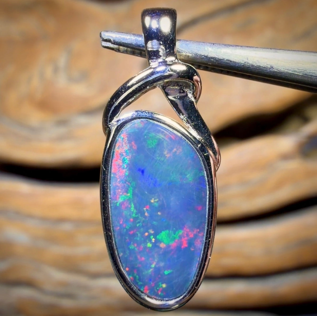 🔒Sterling Silver - WHOLESALE 9 PIECE PENDANT PARCEL. Australian Boulder Opal Doublet Jewellery