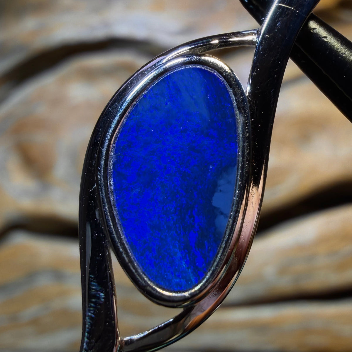 Opalfest Bargaincard! Sterling Silver - Queensland Boulder Opal Doublet Pendant