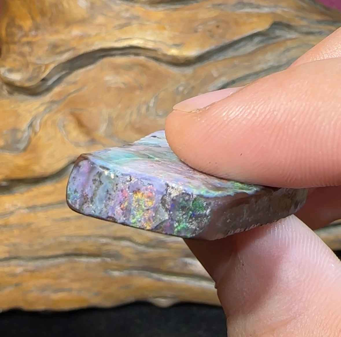 138.8 cts - Boulder Opal Rough Rub Preform - Opal Whisperers
