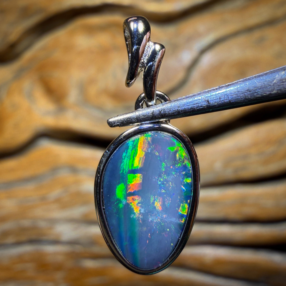 🔒Sterling Silver - WHOLESALE 9 PIECE PENDANT PARCEL. Australian Boulder Opal Doublet Jewellery