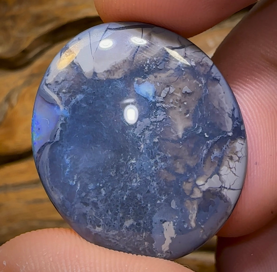 34cts - Large Black Opal from Lightning Ridge. GEM QUALITY - Opal Whisperers