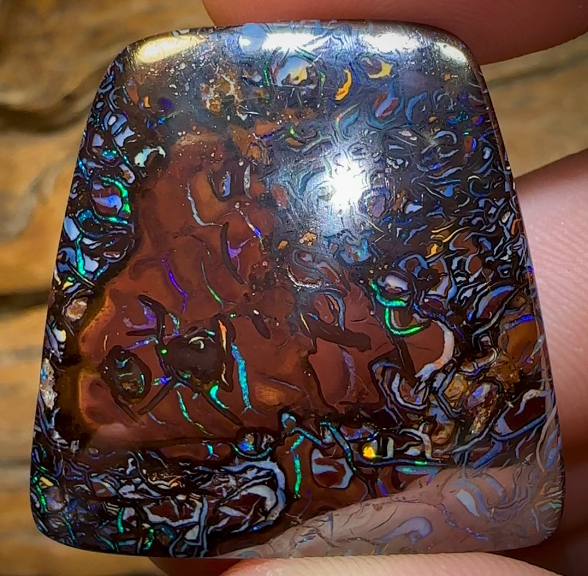 97.5cts - Tribal Australian Boulder Opal. Heritage Collection - Opal Whisperers