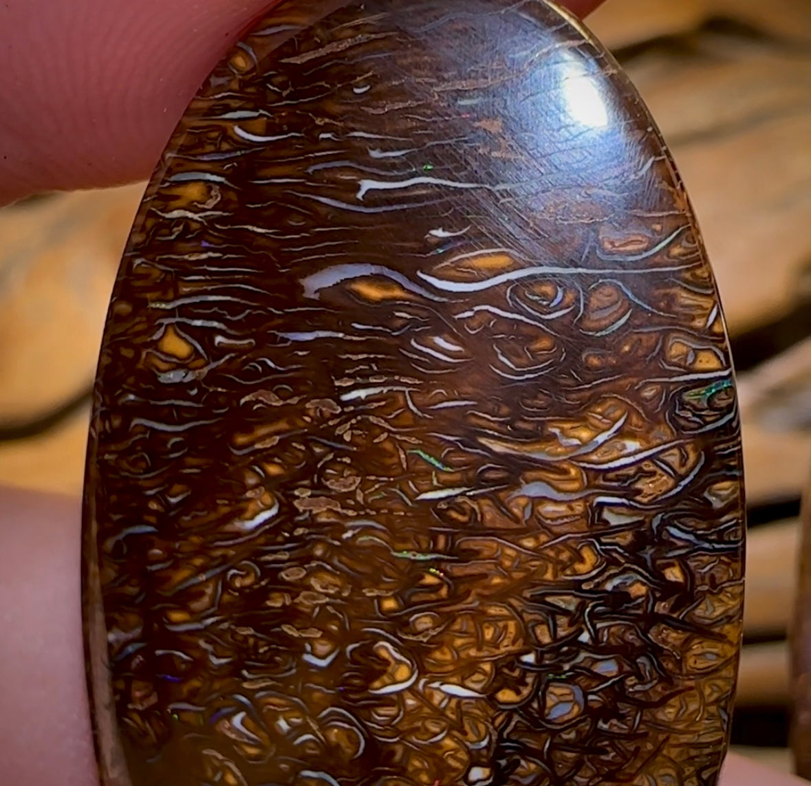 129.1cts - Yowah Nut Opal Big Pair Big Bargain . TRIBAL PATTERN - Opal Whisperers