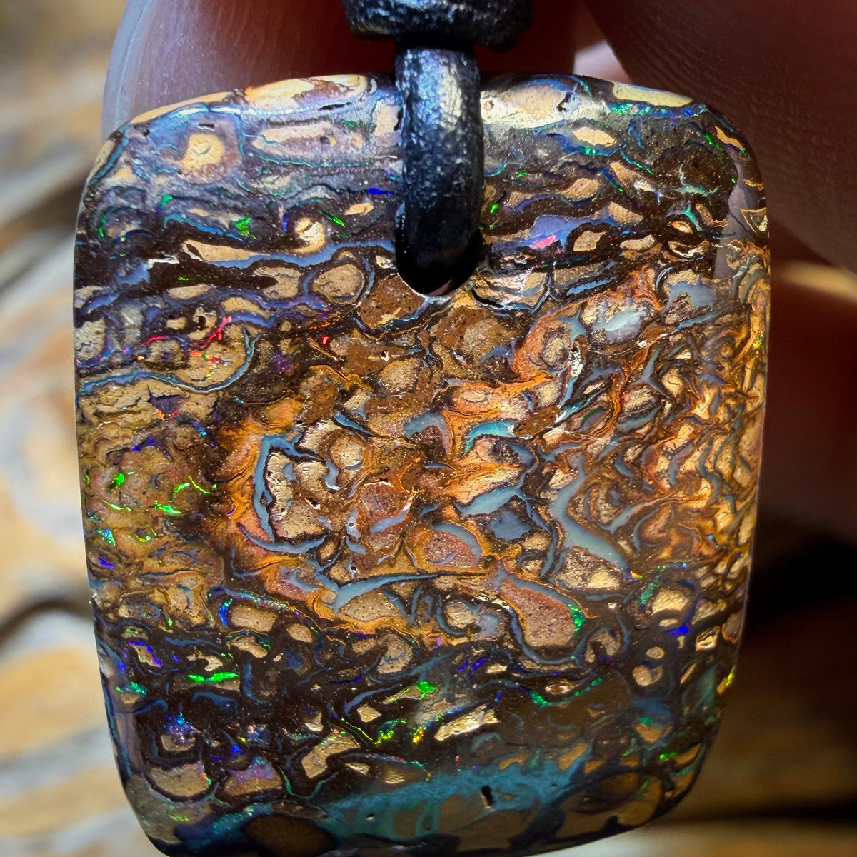24 x 20mm - Drilled Tribal Queensland Boulder Opal Necklace