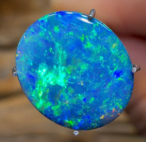 2.4cts - Lightning Ridge Black Opal Doublet Old Collection Piece