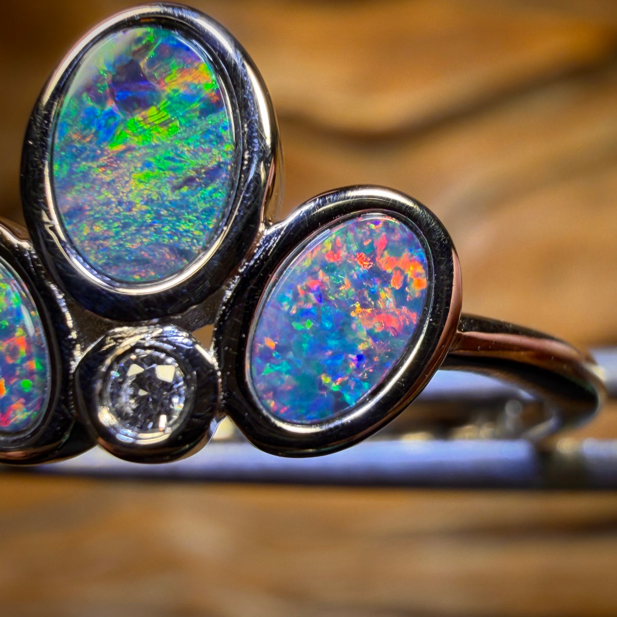 Sterling Silver - Queensland Boulder Opal Doublet Ring