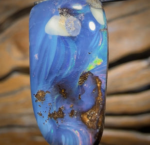 Solid Unisex Queensland Boulder Opal Pendant