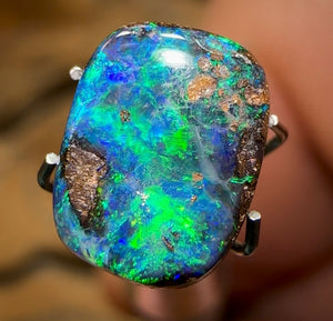 2cts - Vibrant Solid Queensland Boulder Opal - Opal Whisperers