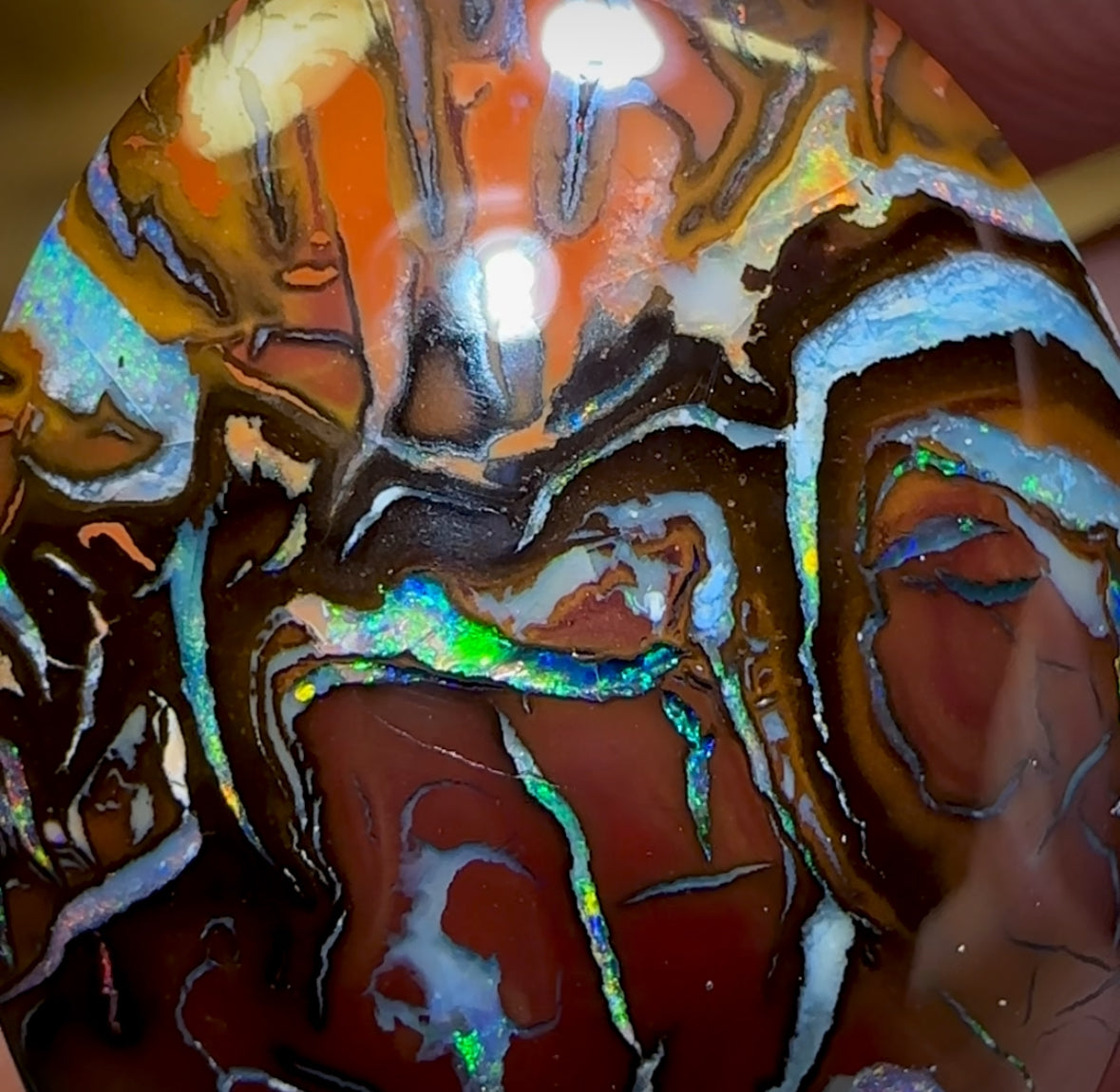 20.9cts - Wow Top Tribal Boulder Opal Picture Stone from Koroit