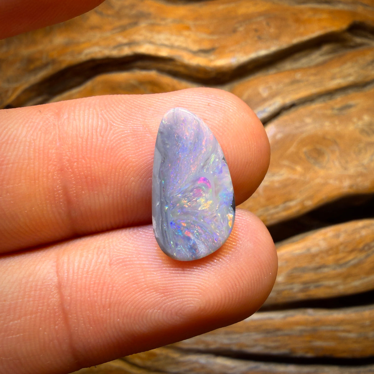 2.9cts - Dark Opal from Lightning Ridge Double Sided Picture Stone