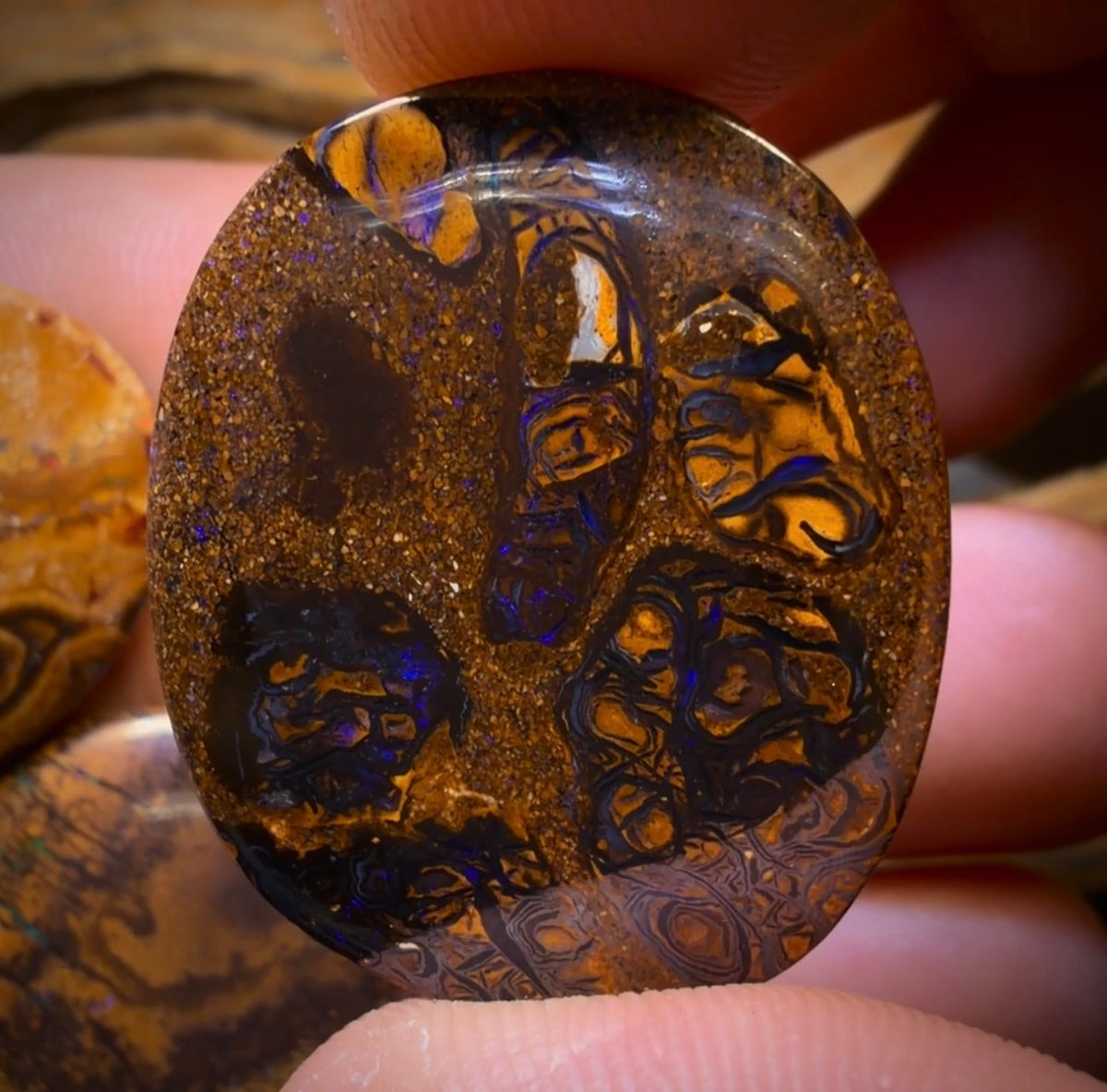 76.2cts - 3x Australian Tribal Boulder Opal’s. Wholesale Dealers Parcel