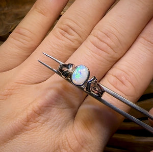 Sterling Silver - South Australian Crystal Opal Ring - Opal Whisperers