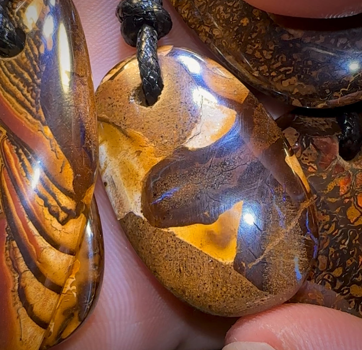 🔒10x Drilled Boulder Opals. Bulk Wholesale Dealers Parcel BARGAIN