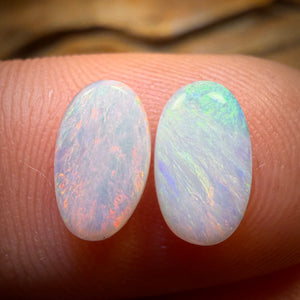 1.4cts - Australian Boulder Seam Opal Pair