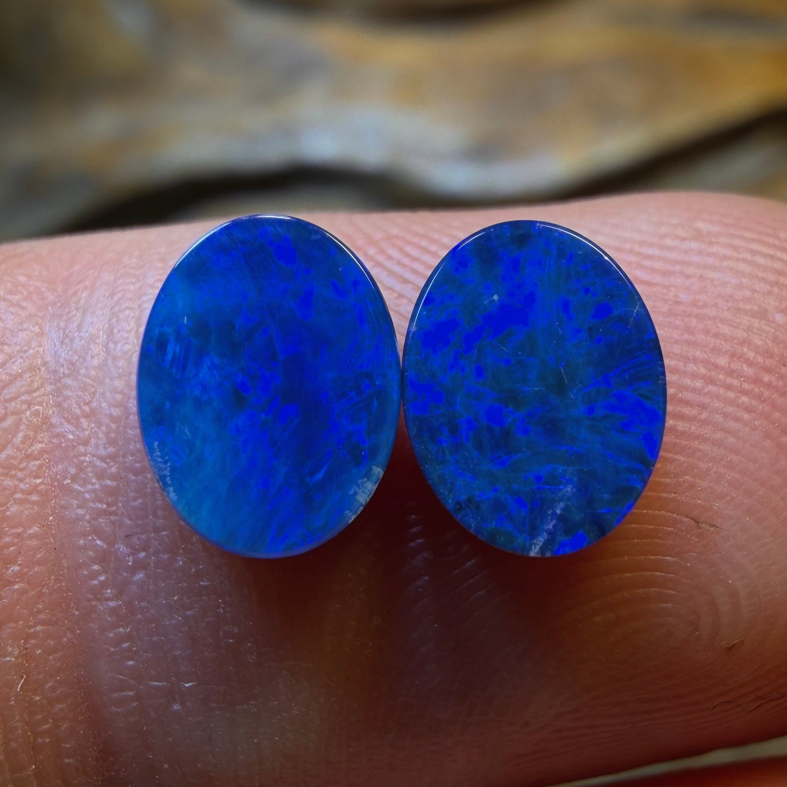 1.8cts - Australian Boulder Opal Doublet Pair