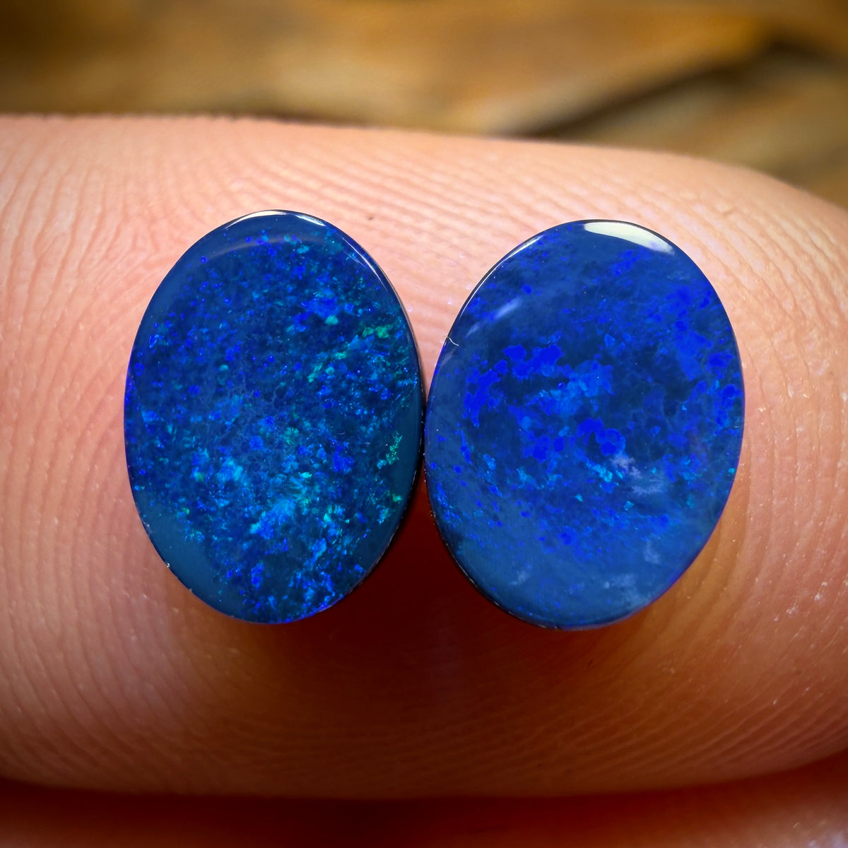 1.9cts - Australian Boulder Opal Doublet Pair