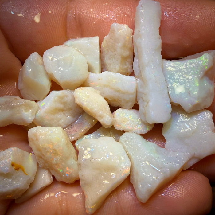 100.4cts - 20x South Australian White Opal Rough Parcel