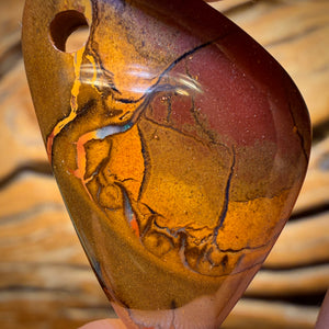 30 x 19mm - Drilled Tribal Queensland Boulder Opal